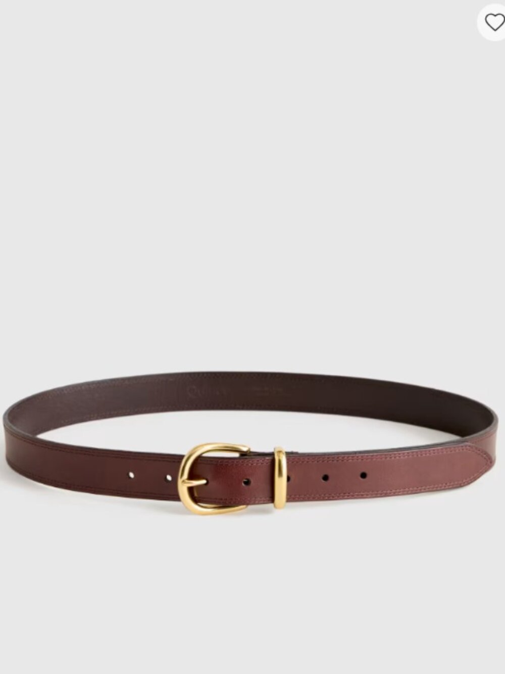 NWT Quince Allegra European Leather Belt in Expresso Brown Size Extra Small